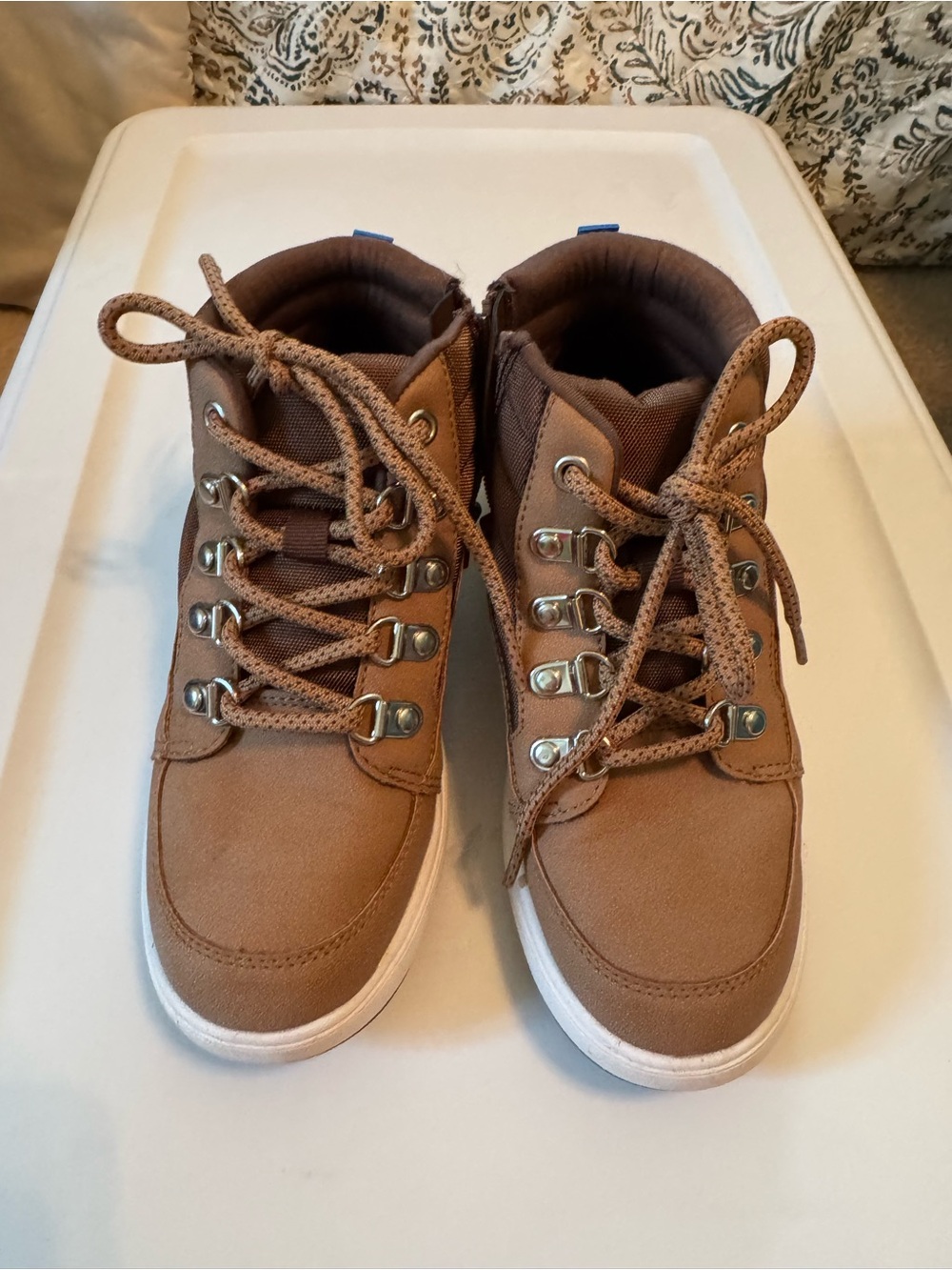 Cat & Jack Brown High-Top Lace Boots for Kids